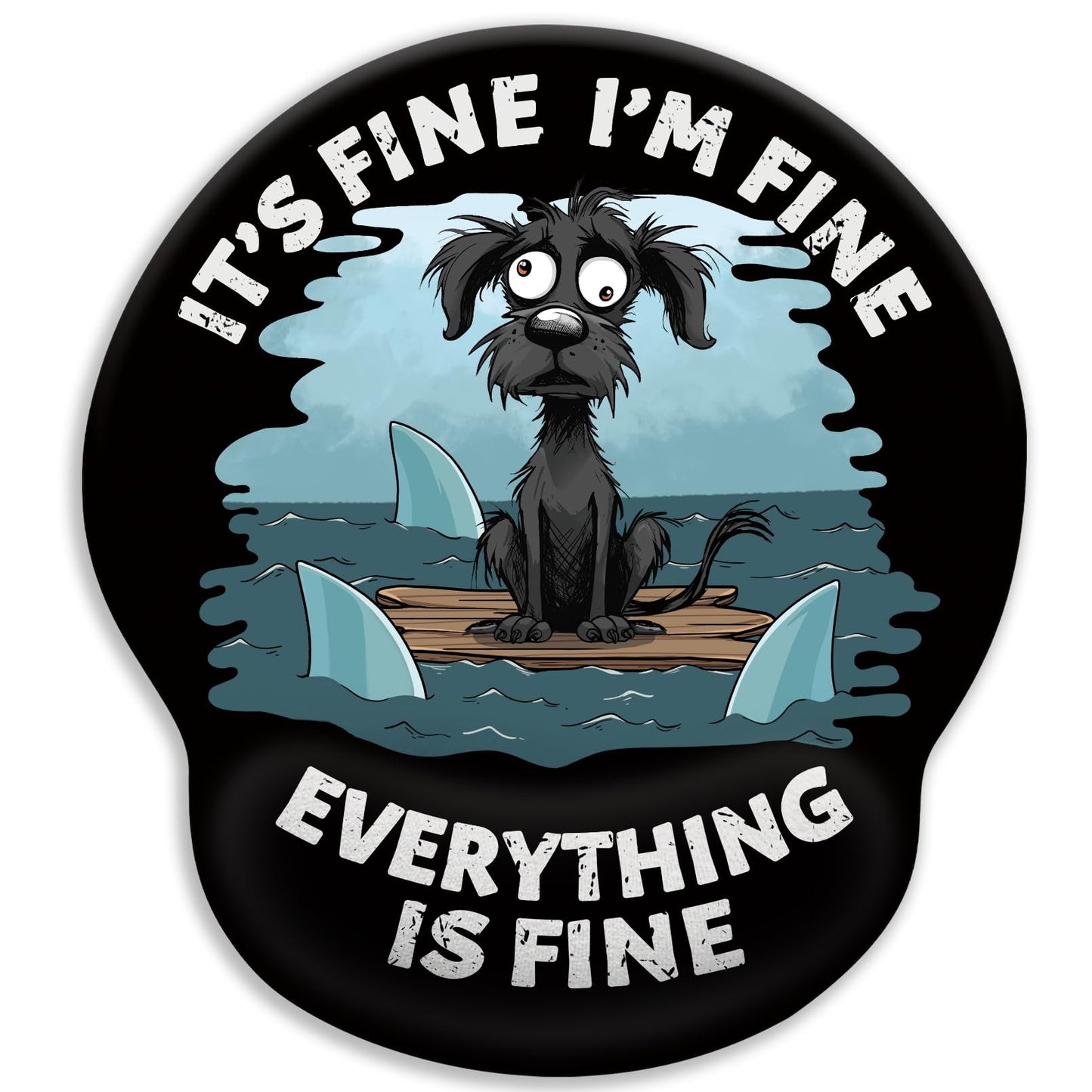 LIMKRIAN Funny Ergonomic Mouse Pad with Wrist Rest, Cat Desk Decor Gifts | Comfort Wrist Support, Cooling Gel Eases Wrist Pain, Non-Slip PU Base, Gaming Computer Cute Office Desk Accessories Supplies