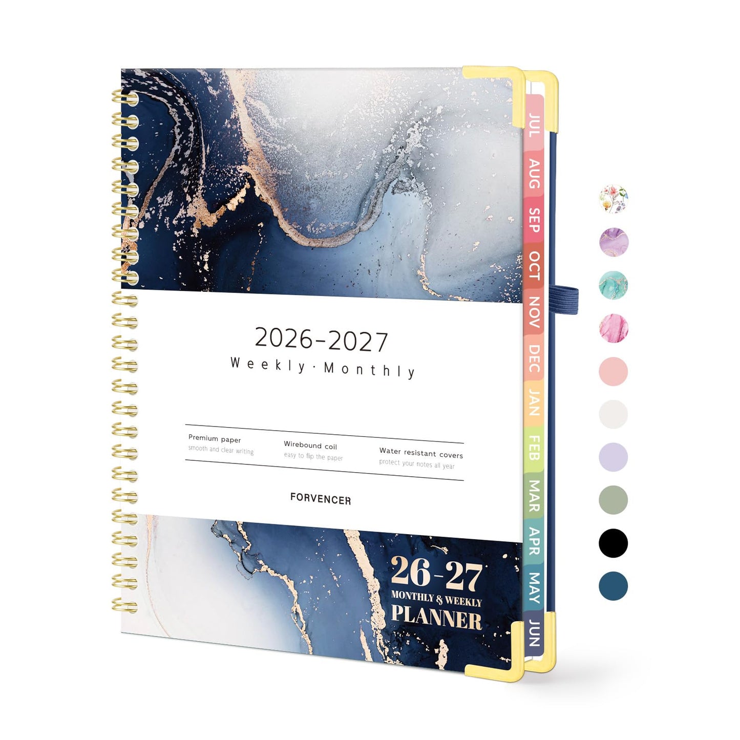 Forvencer Academic Planner 2026-2027, Calendar Jul 2026-Jun 2027, 8.5"x11" | Hardcover Weekly & Monthly Planner, Daily Agenda Book with Tabs, College School Organizer for Student Teacher, Pink
