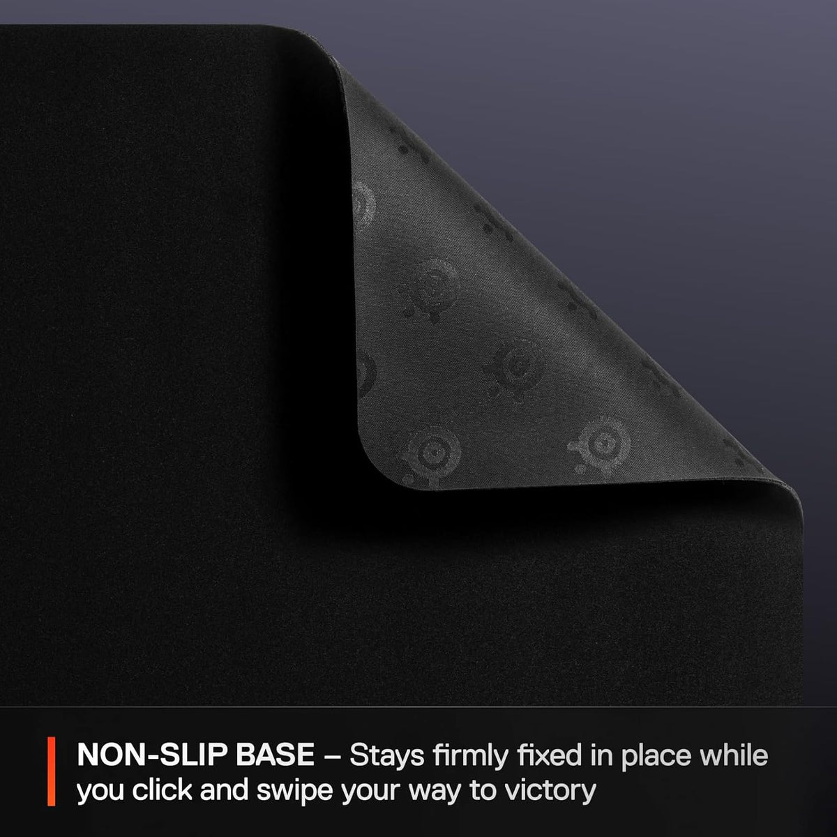 SteelSeries QcK Medium Gaming Mousepad — Black — Non-Slip Silicone Rubber Base — Peak Tracking and Stability — Optimized for Gaming Sensors — 320 mm x 270 mm — FPS, MOBAs, RTS, MMO