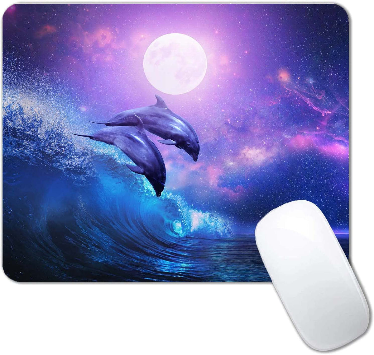 Beach Sunset Mouse Pad,Cute Mouse pad,Custom Small Mouse Pads with Designs,Portable Office Non-Slip Rubber Base Wireless Mouse Pad for Laptop