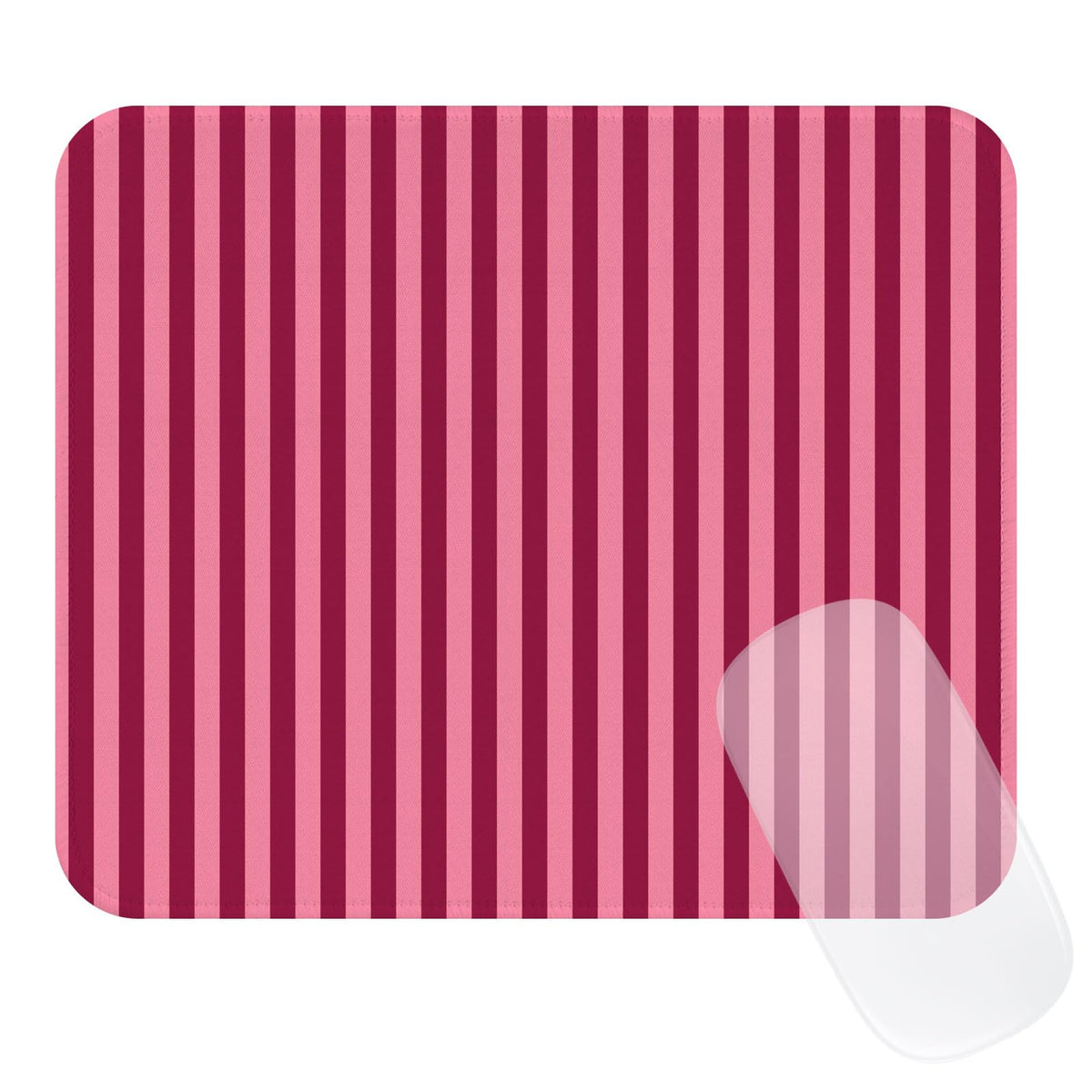 Cute Blue Stripes Mouse Pad, Waterproof Aesthetics Mouse Pads Design, Non-Slip Rubber Base Computer Simple Funny Mousepad,Small Mouse Mat Desk Accessories,Light Blue