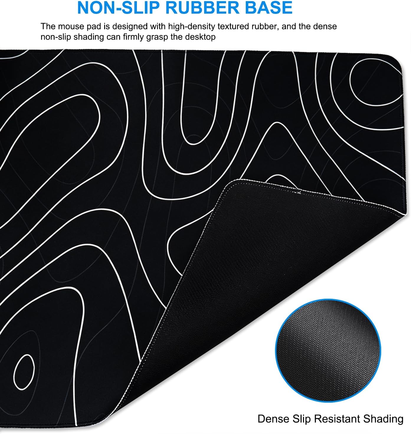 Mouse Pad Gaming, 31.5" x 15.7" Large Extended Mousepad with Stitched Edge | Large Mousepad Waterproof Surface & Non-Slip Rubber Base XXL Long Keyboard Mat for Gamer Office Home