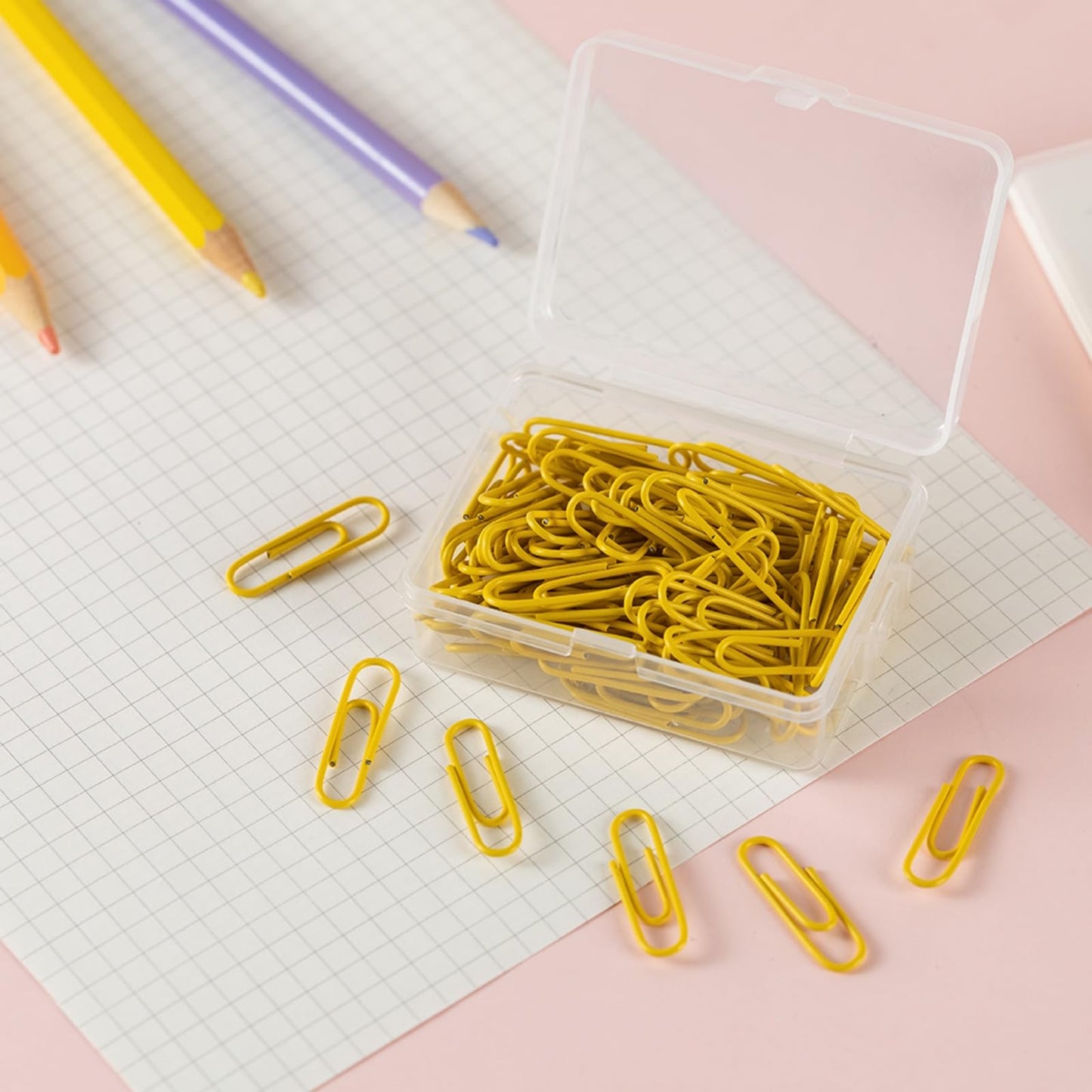50PCS 1.1inch Paper Clips Colorful,Durable and Rustproof, Stainless Steel Paper Clips Small, Paperclips Office for Teacher Supplies School