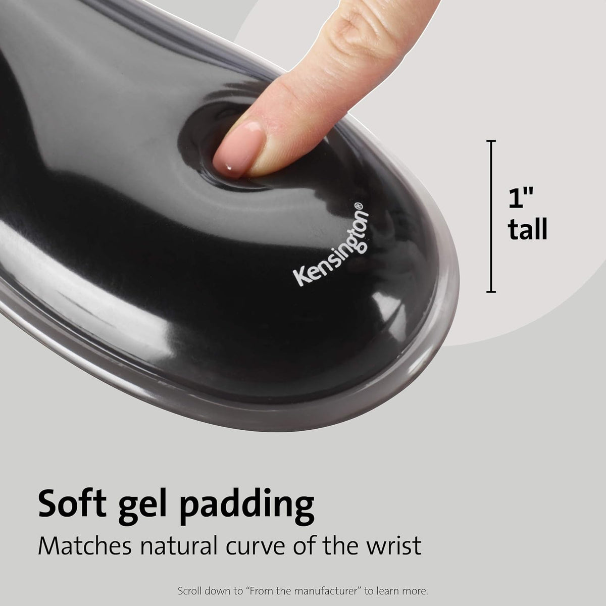 Kensington Duo Gel Mouse Pad with Wrist Rest, Ergonomic Wrist Support for Pain Relief, Comfortable Non-Skid Gel Pad for Computer, Laptop, Office & Home 9.6" x 7.6", Blue K62401AM | Ergonomic wrist support, non-skid gel pad, 9.6 x 7.6 in, pain relief for l