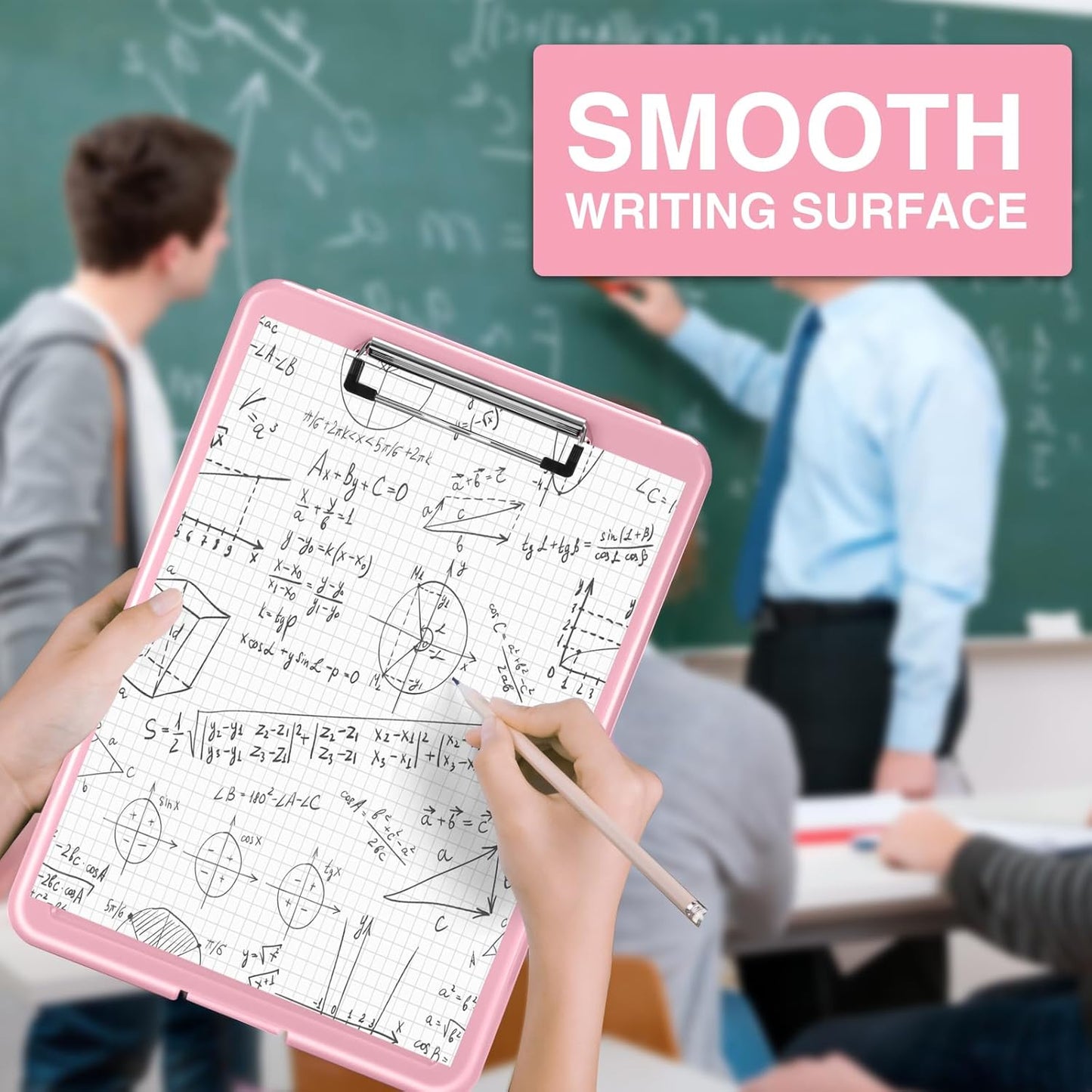 Sooez Clipboard with Storage, Plastic Nursing Clip Board, 8.5" x 11", Work | Sturdy Clipboards Foldable, Cute Hanging Clip Board Case, Teacher, Classroom Must Haves, Office School Supplies, Women & Men