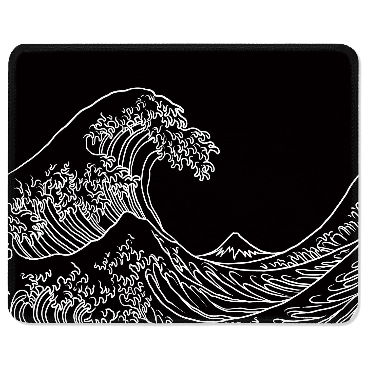 ITNRSIIET Mouse Pad with Stitched Edge Premium Textured Smooth Precise Operation Waterproof Washable Non-Slip Rubber Base Desktop Protection Mat, 10.2×8.3×0.12 inches, Palm Texture