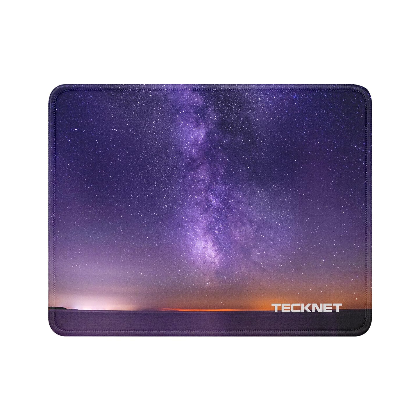 TECKNET Mouse Pad with Durable Anti-fray Stitching, Black Small Mousepad | Anti-slip Rubber Base, Ultra-smooth Surface, Waterproof Material, Gaming Mouse Mat for Laptop for Laser and Optical Mice