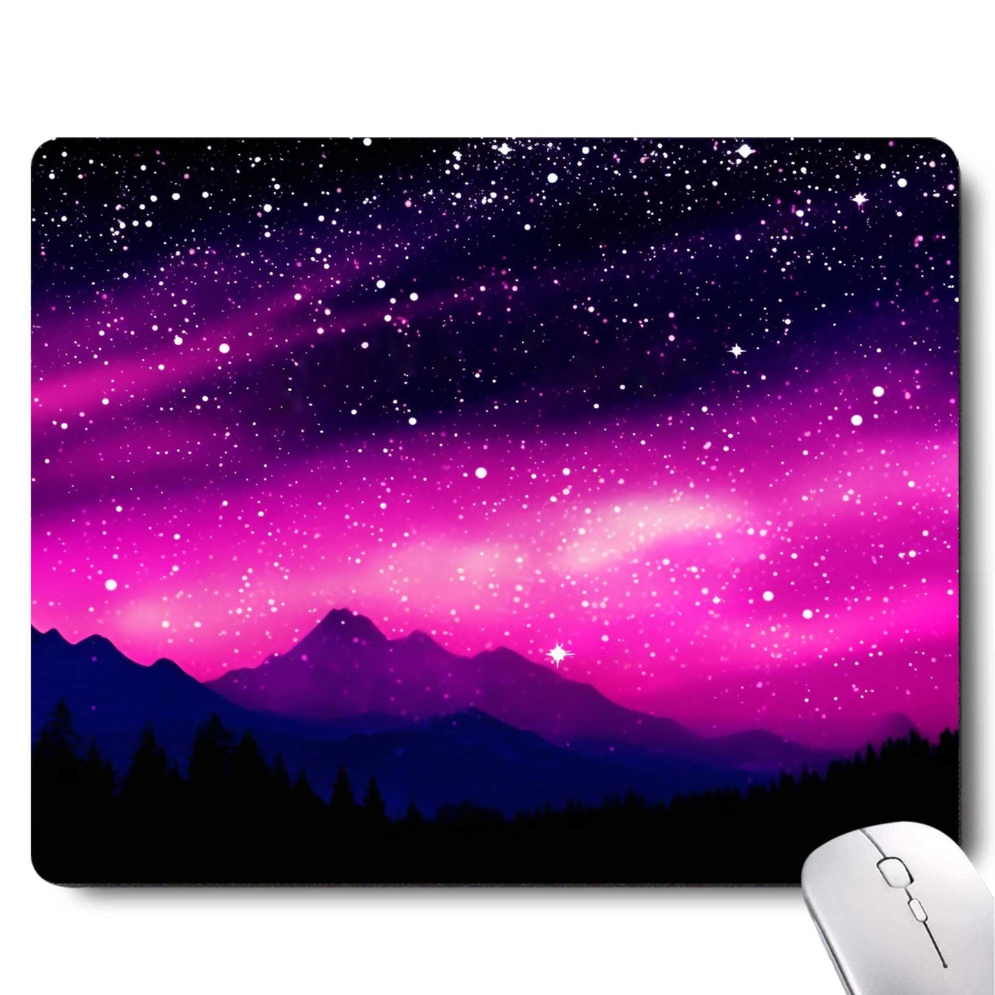 Gorgeous Flowers Plants Mouse Pad,Pink Floral Rose Mouse Pads for Desk,Soft Computer Mouse Mat Cute Mousepad Cloth Computer Mouse Pads for Women,Square Waterproof Non-Slip Rubber Base MousePads