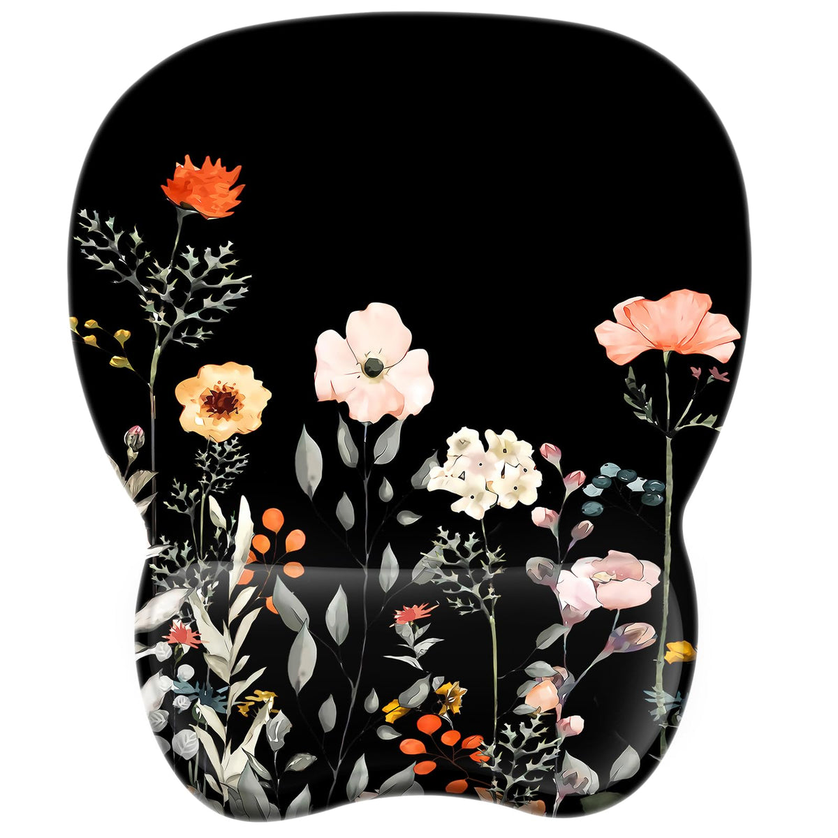 EooCoo Ergonomic Mouse Pad with Wrist Rest, Memory Foam Support Mousepad | Non-Slip Base for Computer, Cafe, Home & Office, 9.64 x 8.26 in Office Desk Accessories, Carpal Tunnel Relief