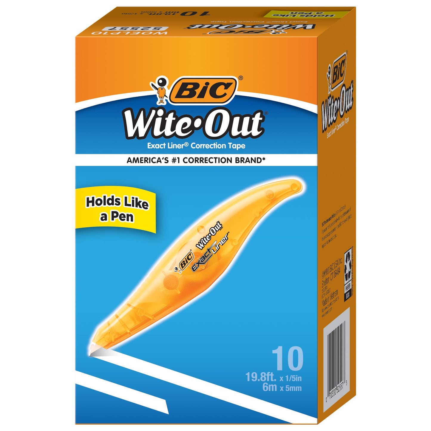 BIC Wite-Out EZ Correct Tear-Resistant Correction Tape, 39.3 ft, 10 Count