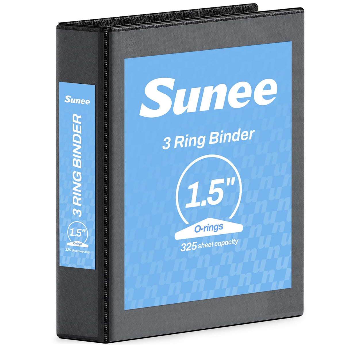 SUNEE 3 Ring Binder 1 Inch Pink 1 Pack, Holds 175 Sheets of Letter Paper, Clear View 1" Three Ring PVC-Free (Fit 8.5x11 Inches) for School or Office Supplies