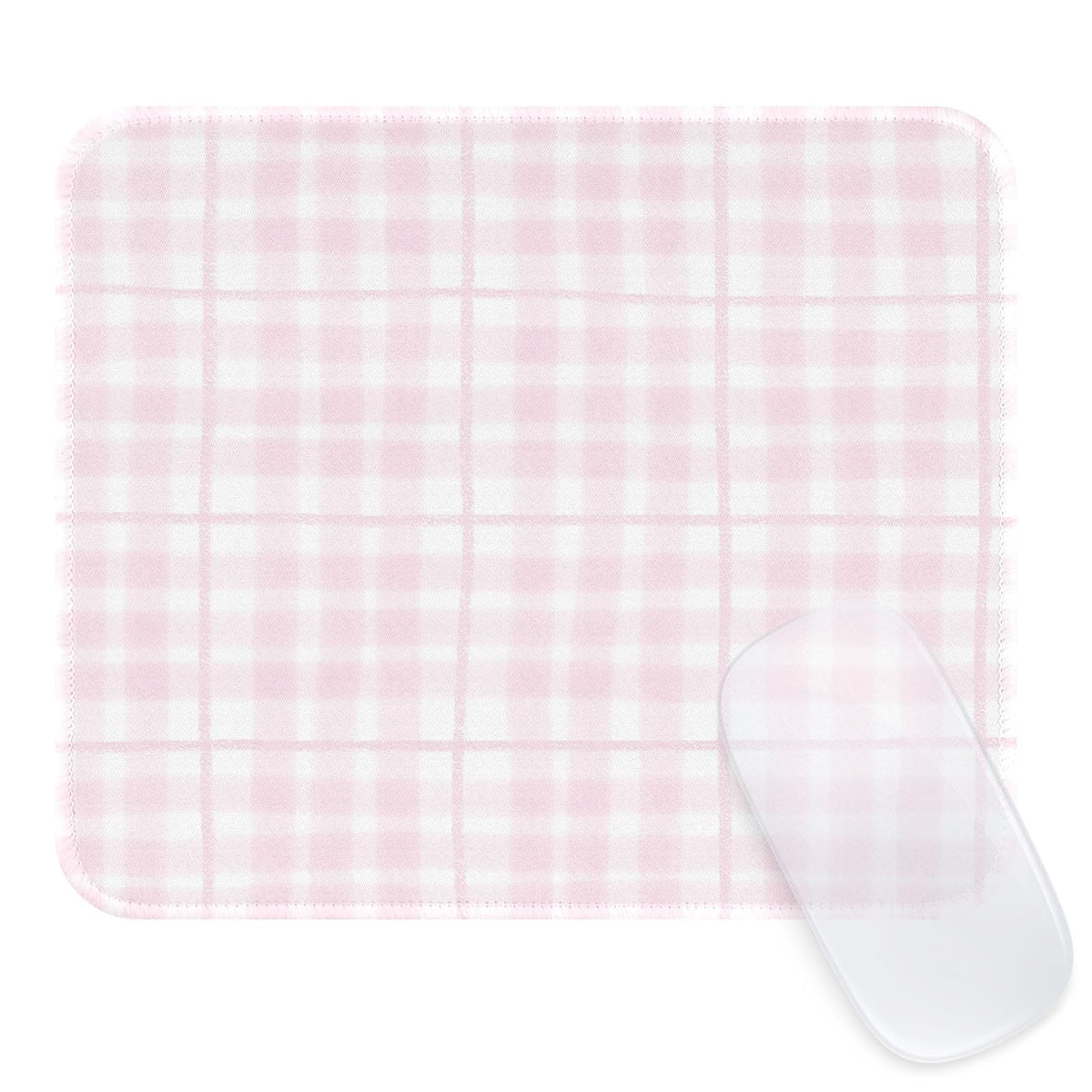 Cute Blue Stripes Mouse Pad, Waterproof Aesthetics Mouse Pads Design, Non-Slip Rubber Base Computer Simple Funny Mousepad,Small Mouse Mat Desk Accessories,Light Blue