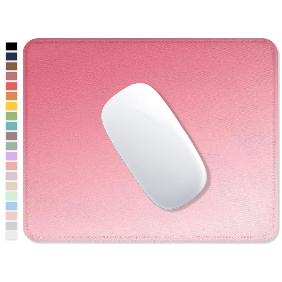 ITNRSIIET Mouse Pad with Stitched Edge Premium Textured Smooth Precise Operation Waterproof Washable Non-Slip Rubber Base Desktop Protection Mat, 10.2×8.3×0.12 inches, Palm Texture
