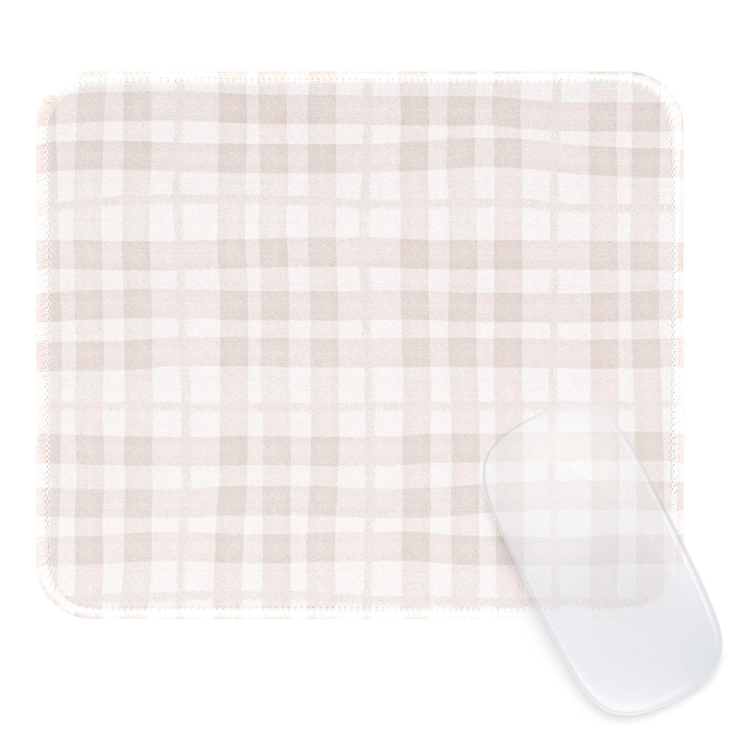 Cute Blue Stripes Mouse Pad, Waterproof Aesthetics Mouse Pads Design, Non-Slip Rubber Base Computer Simple Funny Mousepad,Small Mouse Mat Desk Accessories,Light Blue