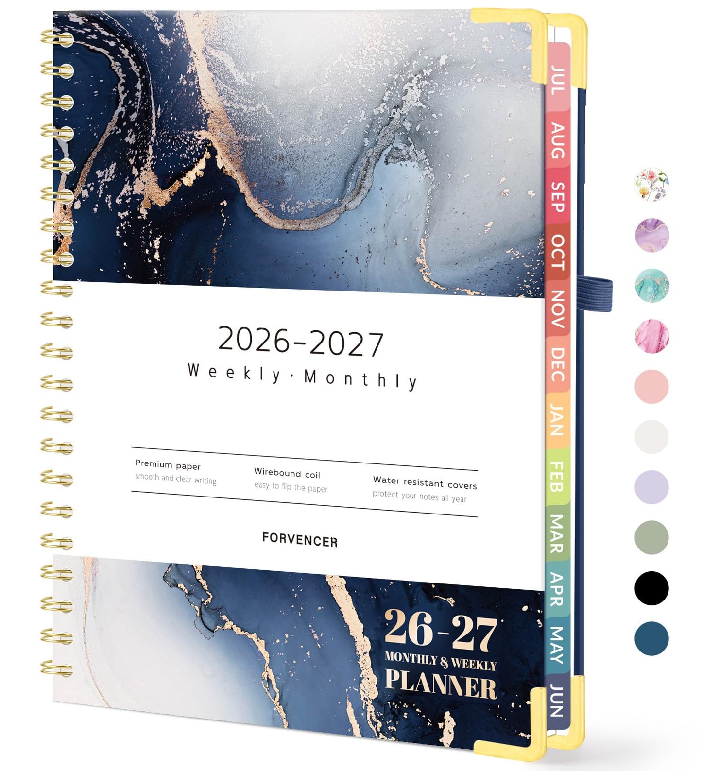 Forvencer Academic Planner 2026-2027, Calendar Jul 2026-Jun 2027, 8.5"x11" | Hardcover Weekly & Monthly Planner, Daily Agenda Book with Tabs, College School Organizer for Student Teacher, Pink