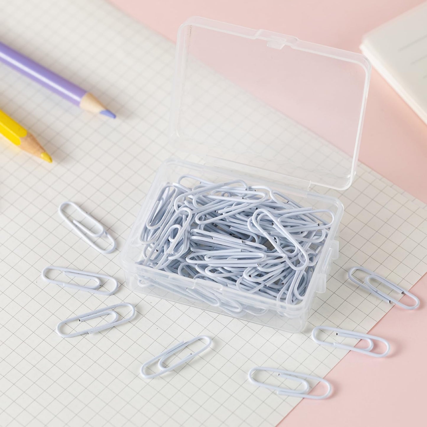 50PCS 1.1inch Paper Clips Colorful,Durable and Rustproof, Stainless Steel Paper Clips Small, Paperclips Office for Teacher Supplies School