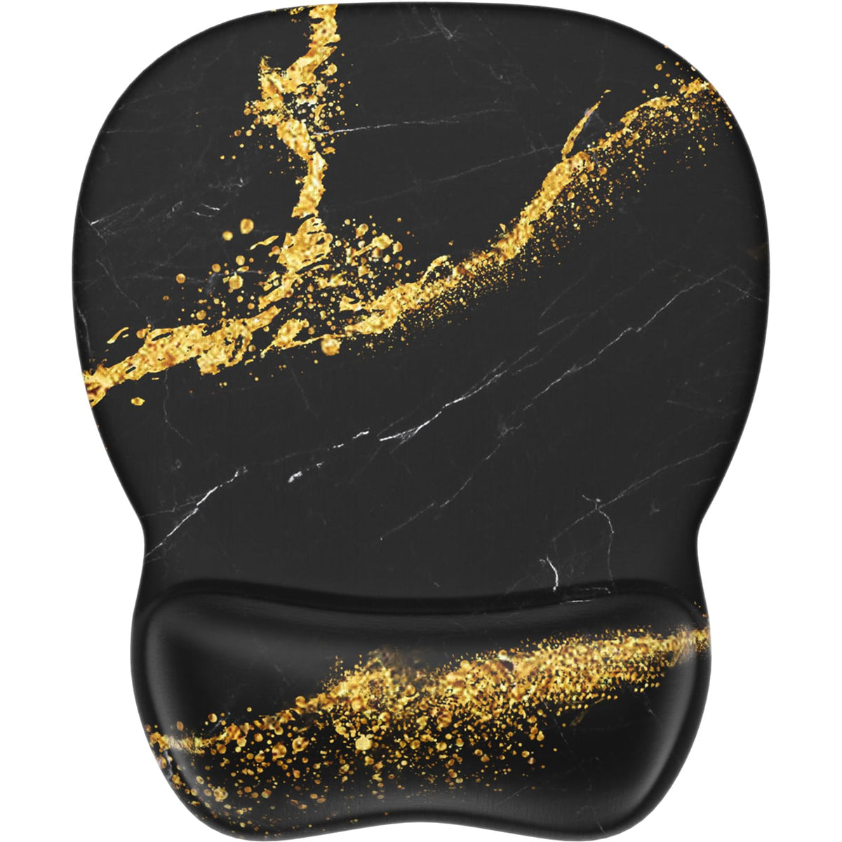 MROCO Ergonomic Mouse Pad with Gel Wrist Rest, 9.4 x 8.1 in, Cloud Forest | Ergonomic Shape Design, Multiple Pattern Options, Gel Wrist Comfort, Smooth Lycra Surface, Non-Slip PU Base