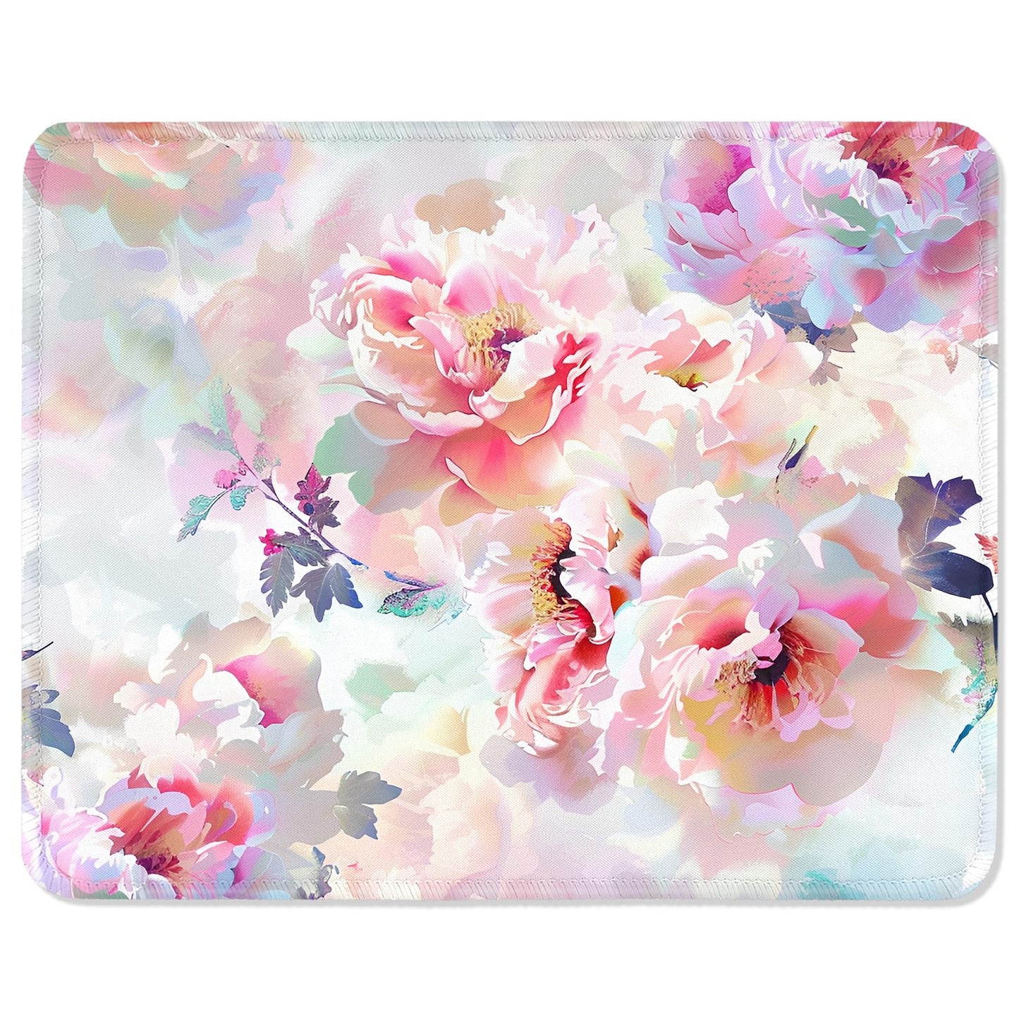 ITNRSIIET Mouse Pad with Stitched Edge Premium Textured Smooth Precise Operation Waterproof Washable Non-Slip Rubber Base Desktop Protection Mat, 10.2×8.3×0.12 inches, Palm Texture