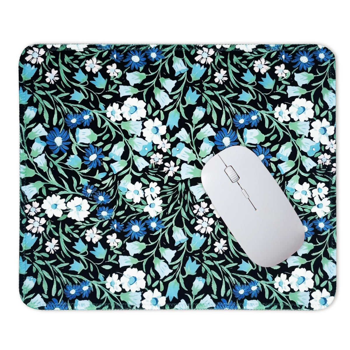 Mouse Pad for Desk with Stitched Edge, Premium Cute Washable Mouse Pads. Computer Mousepad with Non-Slip Rubber Base, Mousepads for Laptop, 9.25x7.75x0.12 inch (Pink Stripes)