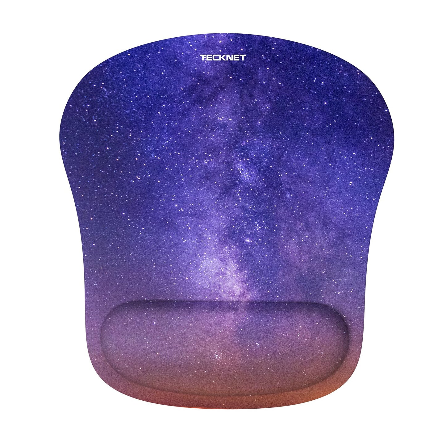 TECKNET Ergonomic Mouse Pad with Wrist Support Black | Soft Memory Foam, Fast Rebound, Pain Relief，Waterproof Surface, Non-slip Base