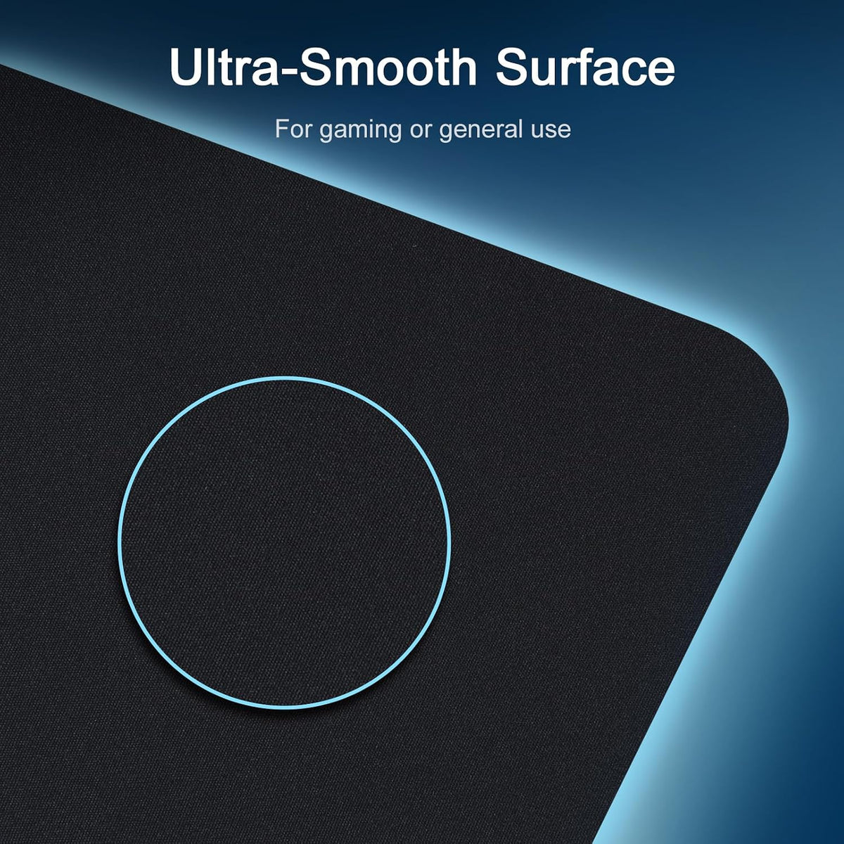 Senetem 4-Pack Mouse Pad, Smooth Gaming Mousepad, Non-Slip Black | 11x8.6 in. Ultra-smooth washable surface for wired and wireless mice; compact size fits desk, laptop, PC, gaming & office