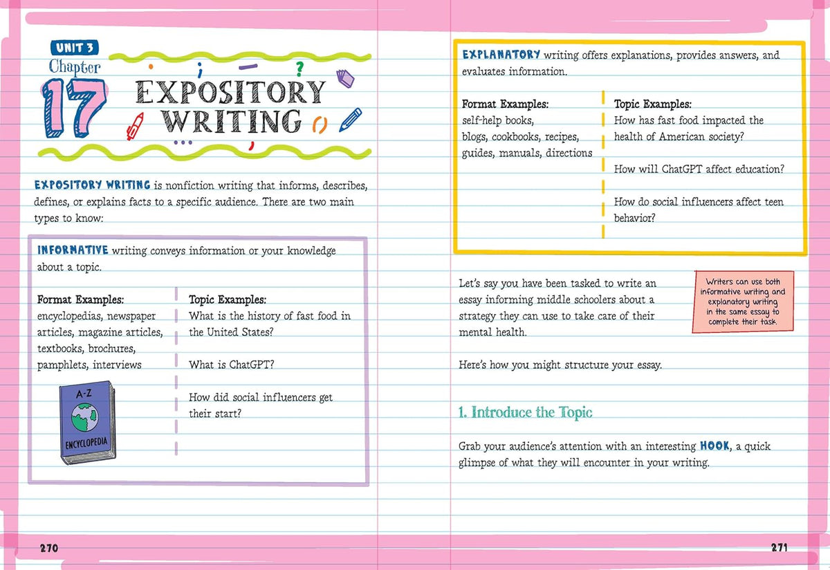 The Big Fat Middle School English Language Arts Workbook: 100+ ELA Practice Exercises (Big Fat Notebook)