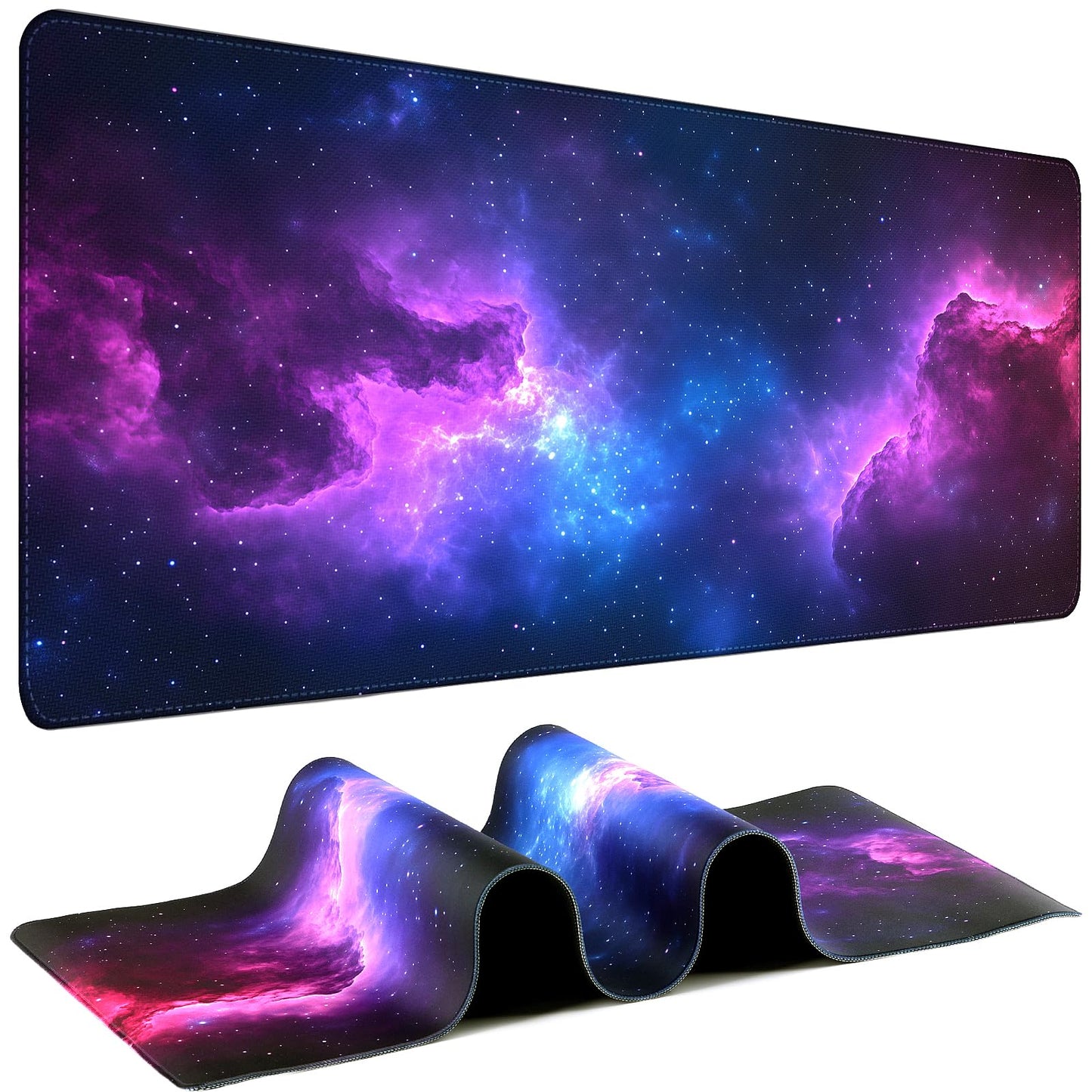 Mouse Pad Gaming - Desk Mat for Keyboard and Mouse - Kanagawa Large Mouse Pad for Desk, Japanese Sea Wave Mousepad (31.5 x 11.8inch) with Non-Slip Base, Desks Pad Mat for Game, Office and Home