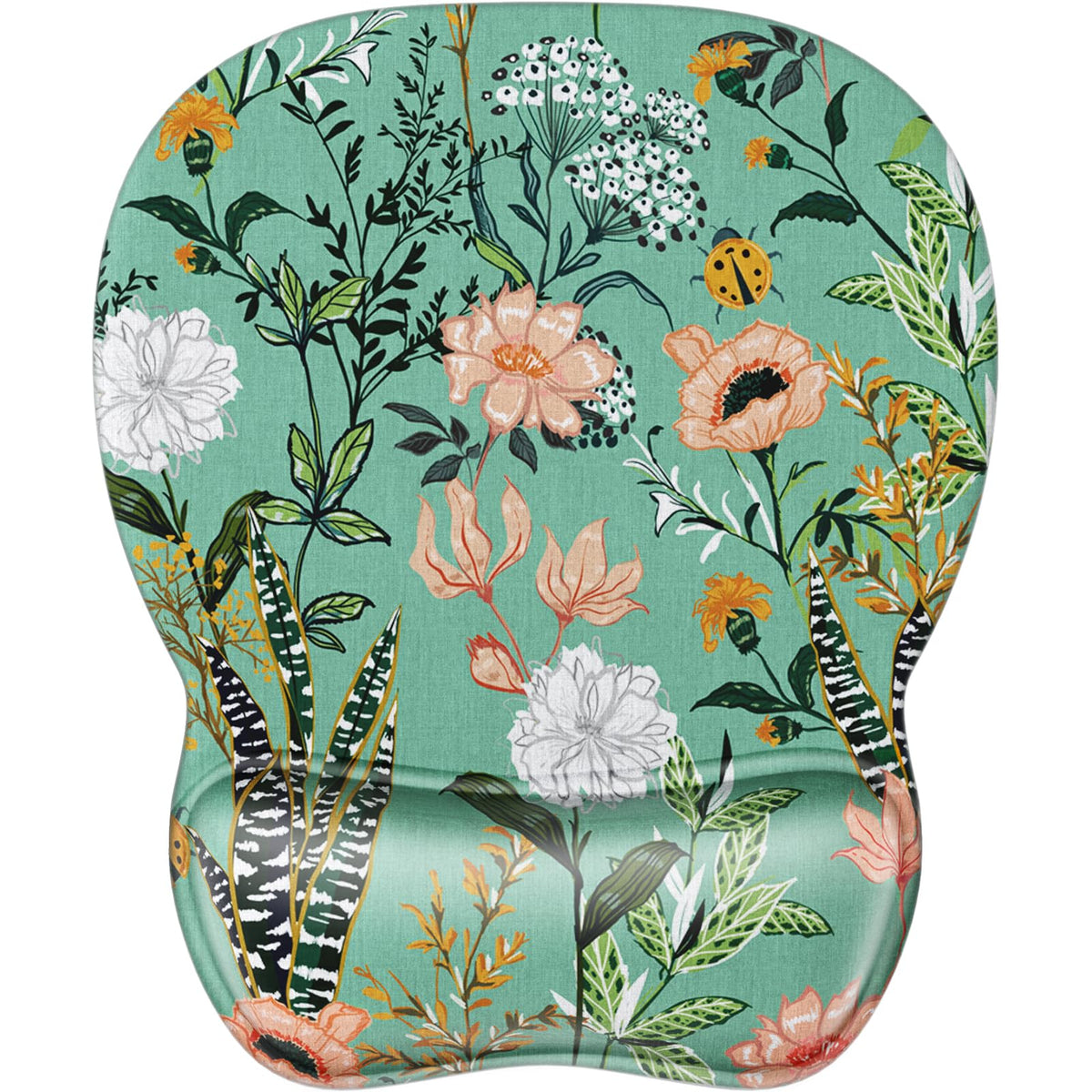 MROCO Ergonomic Mouse Pad with Gel Wrist Rest, 9.4 x 8.1 in, Cloud Forest | Ergonomic Shape Design, Multiple Pattern Options, Gel Wrist Comfort, Smooth Lycra Surface, Non-Slip PU Base