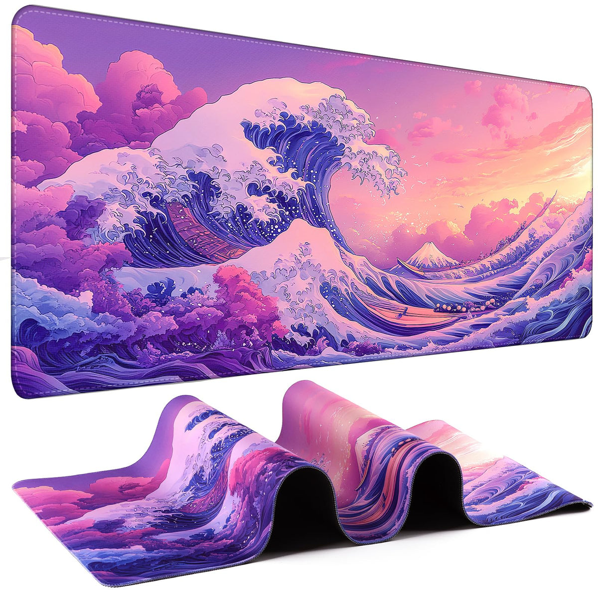 Mouse Pad Gaming - Desk Mat for Keyboard and Mouse - Large Mouse Pads for Desk, Gaming Mousepad with Non-Slip Base, Desks Pad (31.5" X 11.8") for Game, Office and Home