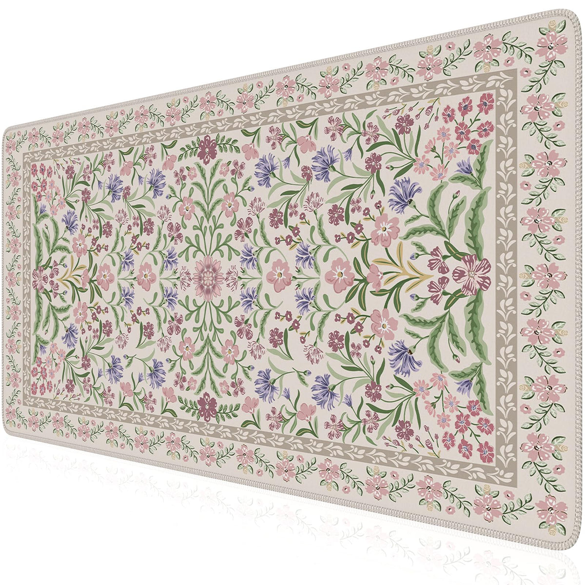iCasso Desk Mat,Mouse Pad for Office Decor,35.4x15.7in,Deep Green | Back to School Desk Pad Mat, Anti-Slip Big Mousepad with Stitched Edges for Computer Desktop,Smooth Water-Resistant