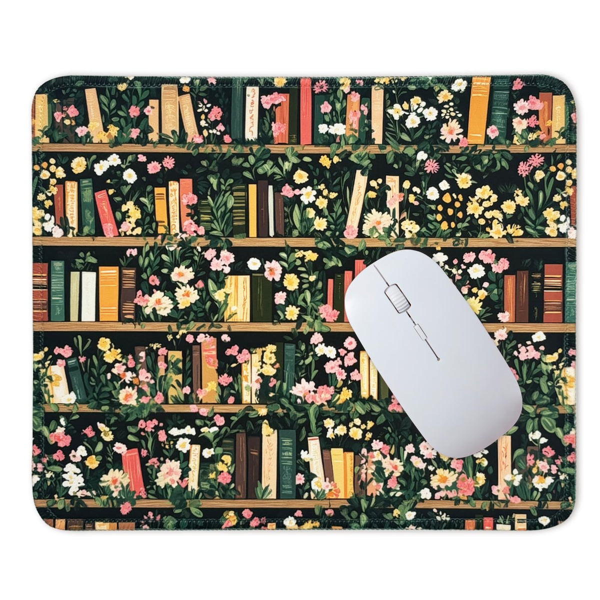 Mouse Pad for Desk with Stitched Edge, Premium Cute Washable Mouse Pads. Computer Mousepad with Non-Slip Rubber Base, Mousepads for Laptop, 9.25x7.75x0.12 inch (Pink Stripes)