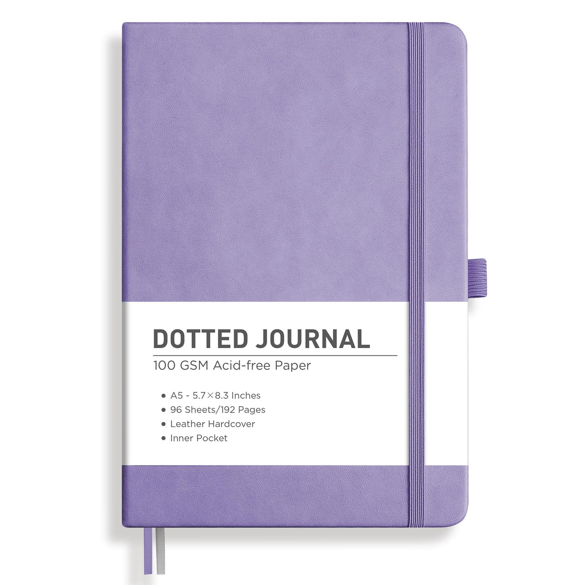 RETTACY Graph Grid Paper Notebook, 192 Pages, A5 Size (5.7'' x 8.3'') | 5 Squares per Inch, Leather Hardcover, 100 GSM Thick Paper, for School, Students, Math, Engineering (Light Green)