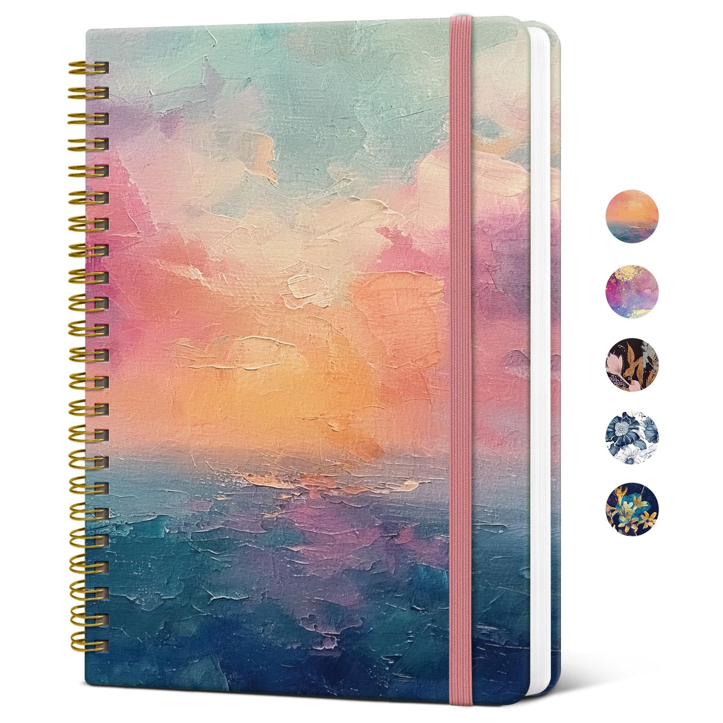 ZOTIA Lined Spiral Notebook for Work Hardcover Spiral Journal College Ruled | Purple, 5.7" x 7.9" Spiral Journals for Writing, Work Notebooks, Note taking and Office School Supplies, 140 Pages