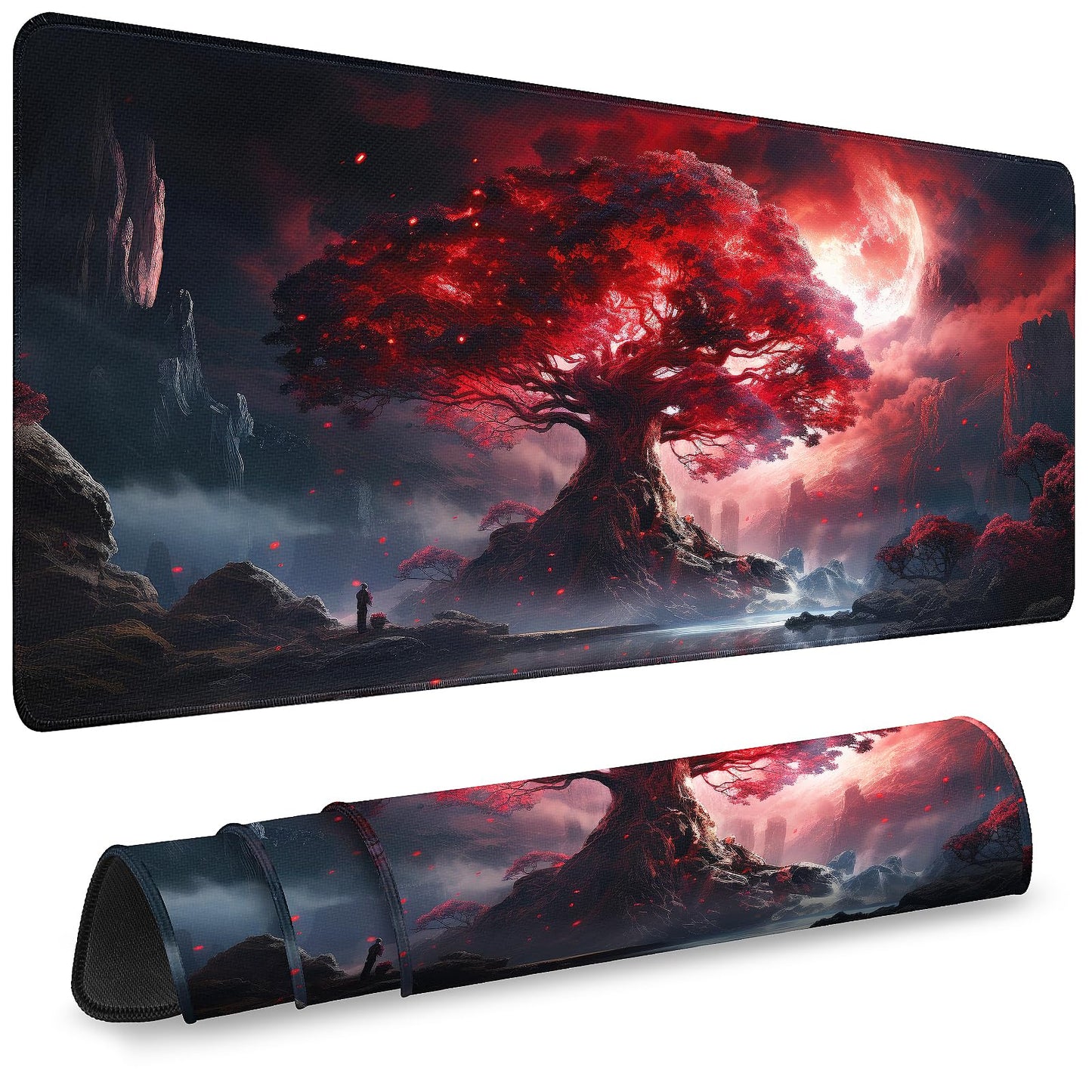 Mouse Pad Gaming - Desk Mat for Keyboard and Mouse - Large Mouse Pads for Desk, Gaming Mousepad with Non-Slip Base, Desks Pad (31.5" X 11.8") for Game, Office and Home