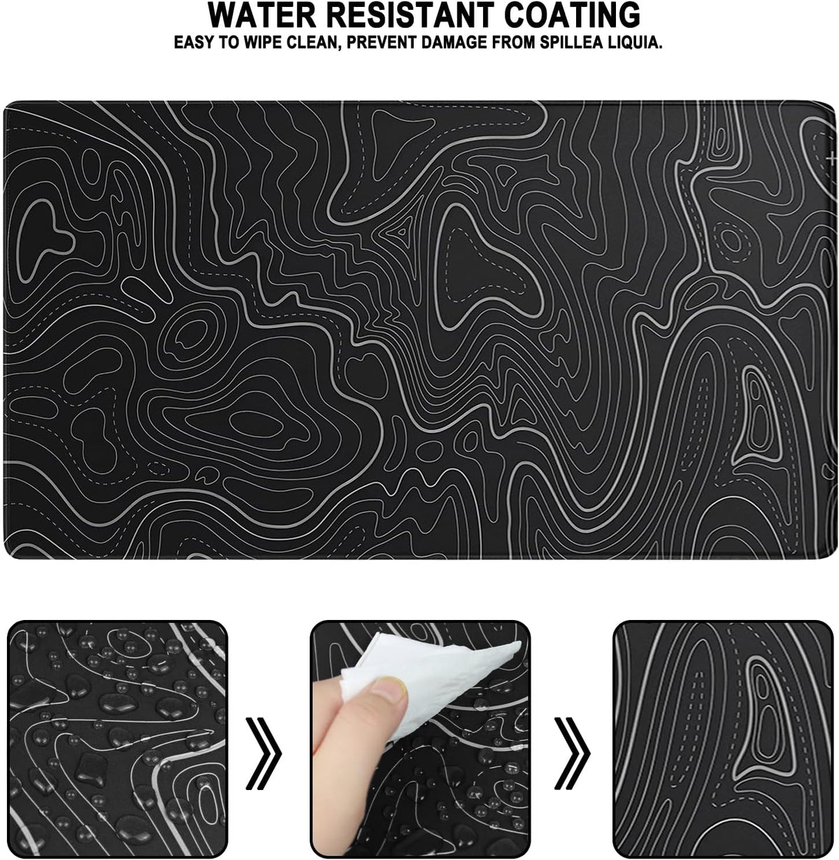 Large Gaming Mouse Pad, Waterproof Extra Large Mousepad with Stitched Edges | Mouse Pad Gaming, 31.5" x 15.7" Non-Slip Rubber Base Office Extended Big Long Keyboard Pad for Office Gamer Home XXL