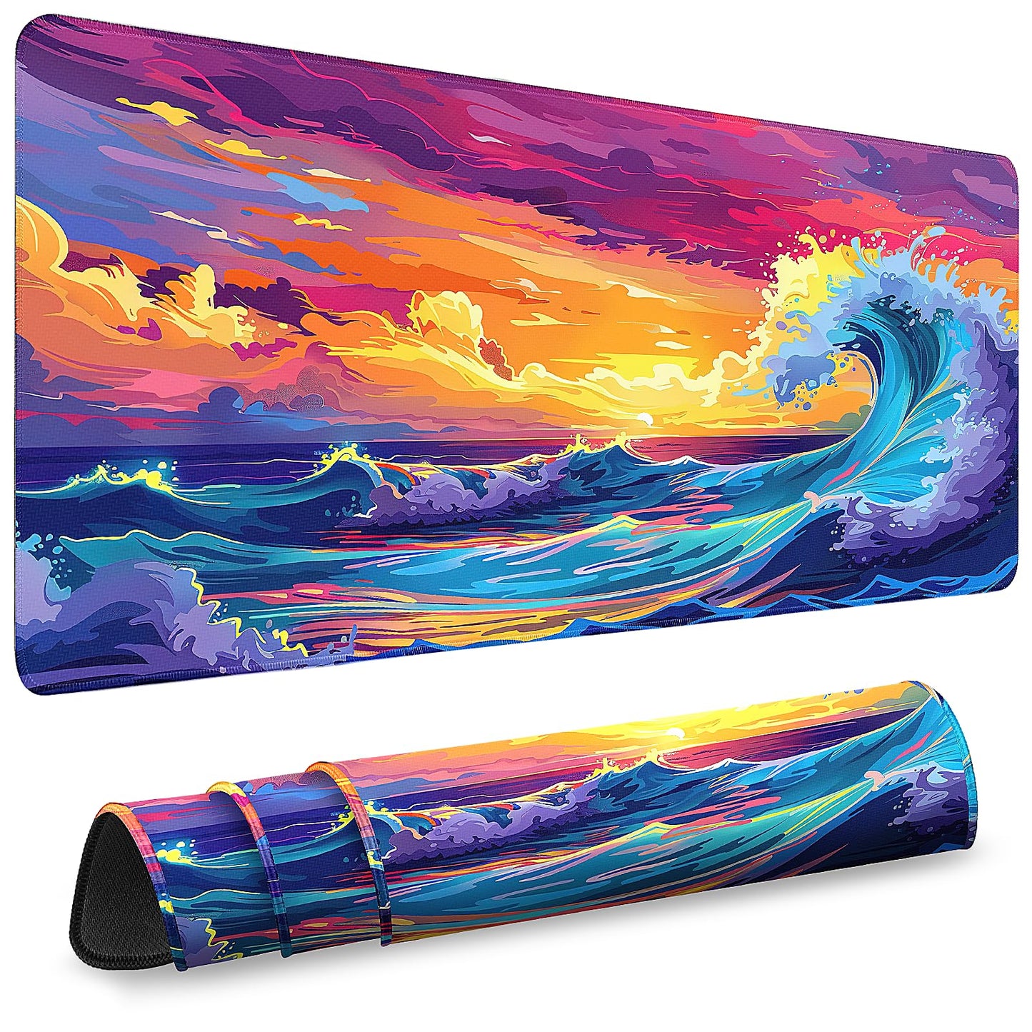 Gaming Mouse Pad, Desk Mat for Keyboard and Mouse, Large Mouse Pad for Desk, Computer Mousepad