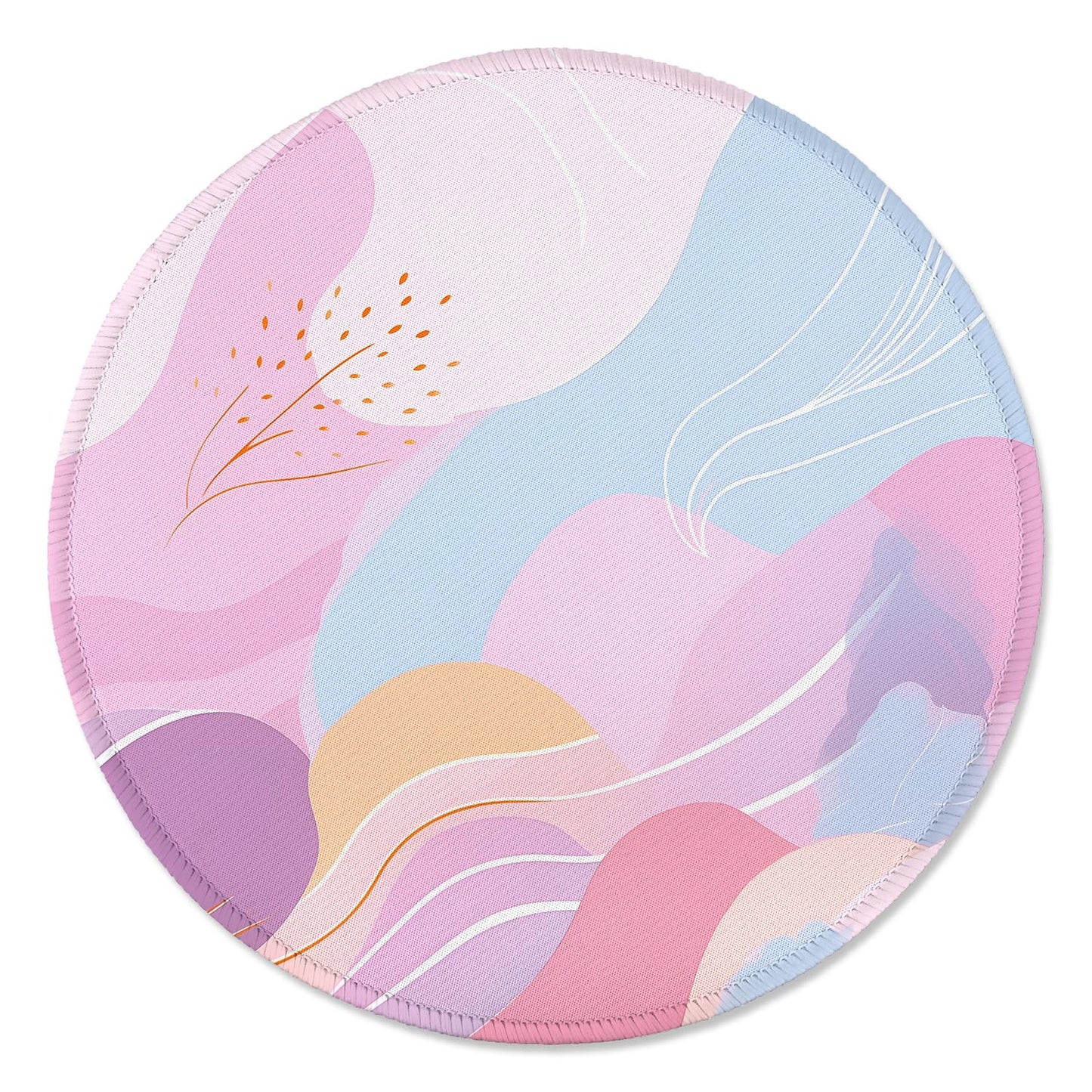 ITNRSIIET Marble Round Mouse Pad Pink Marble Customized Premium-Textured Washable Desktop Protection Mouse Mat with Non-Slip Rubber Base 7.87×7.87×0.12 inches, Pink Marble