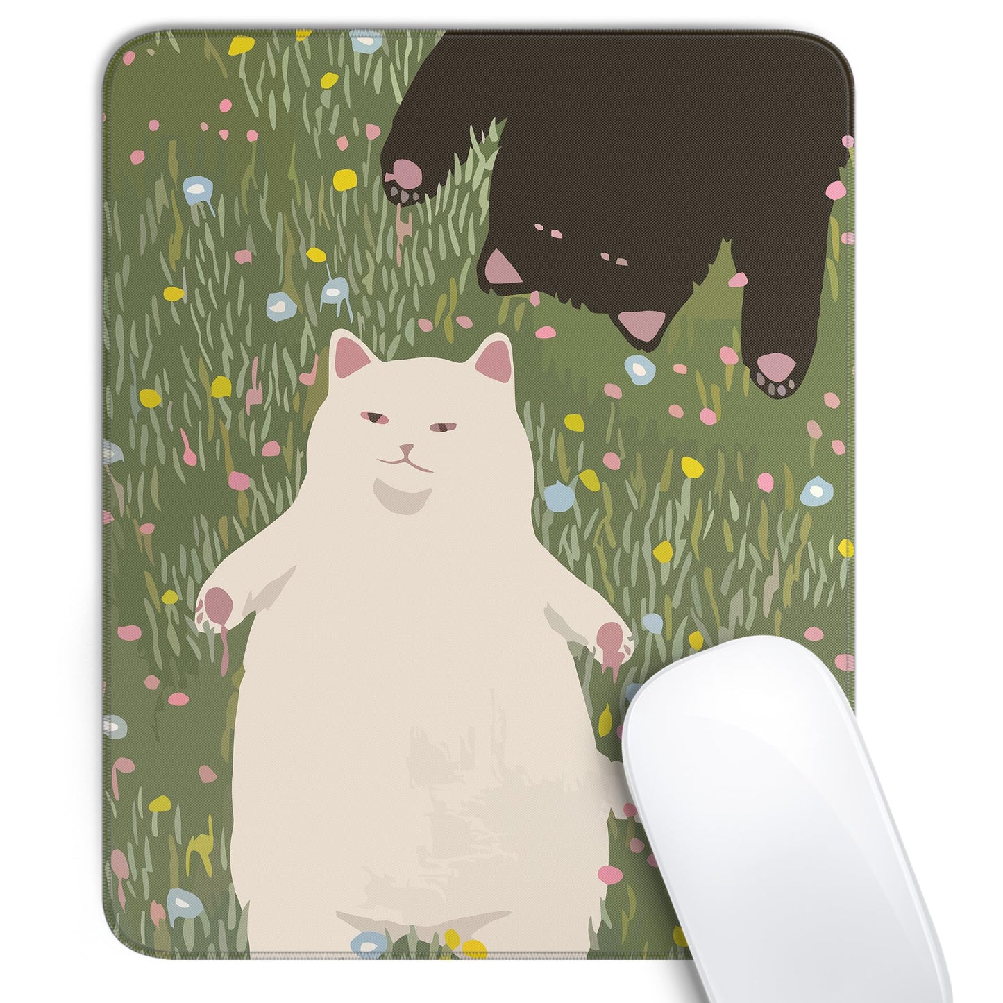 Cute Black Cat Mouse Pad,Kawaii Anime Cat Mouse Pads for Wireless Mouse Desk Accessories,10"X8" Travel Mousepad with Non-Slip Rubber Base, Stitched Edge Mouse Pads for Desk,Computers,Laptop,Office