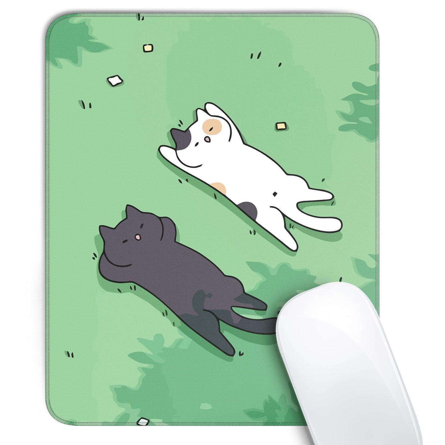 Cute Black Cat Mouse Pad,Kawaii Anime Cat Mouse Pads for Wireless Mouse Desk Accessories,10"X8" Travel Mousepad with Non-Slip Rubber Base, Stitched Edge Mouse Pads for Desk,Computers,Laptop,Office