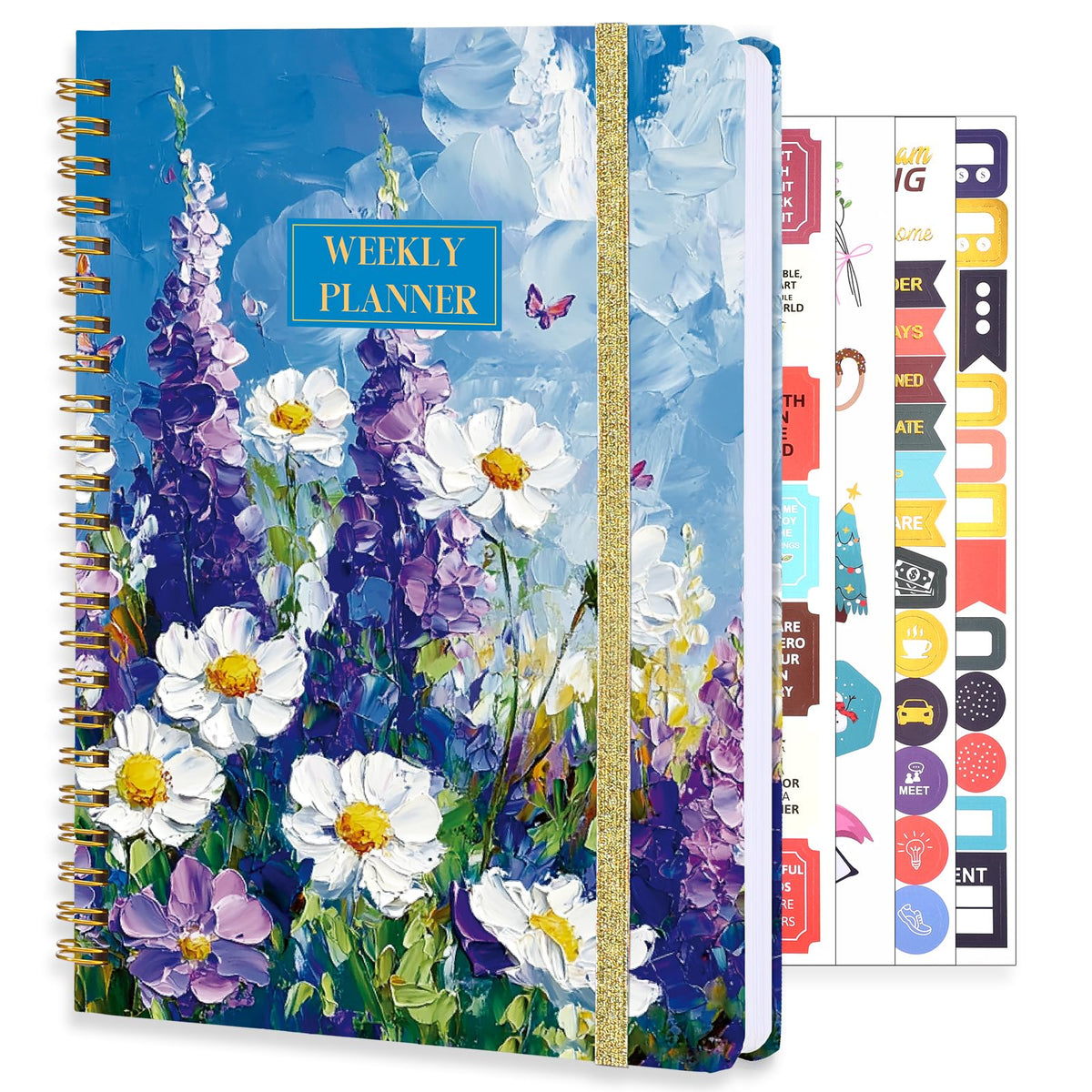 Thboxes A5 Weekly Planner Notebook, 52 Week Undated Journal for Women, Pink | Spiral Binding, Stickers, Planners for Home, Work, Office, College, School Supplies for Girls, Kids, Students, Teachers Gifts