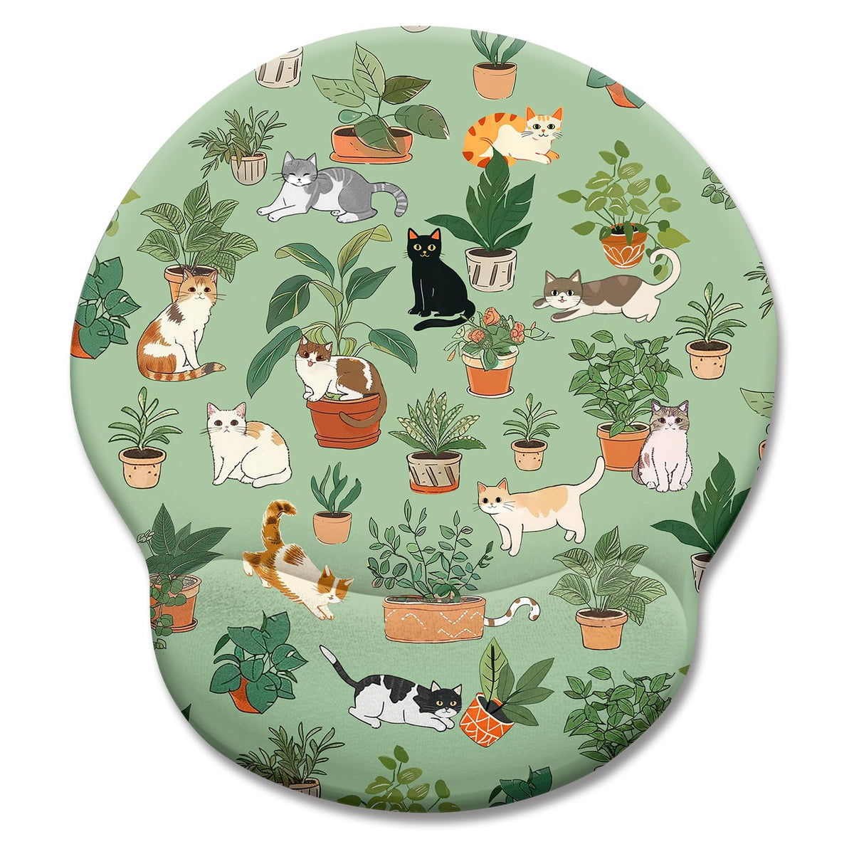 LIMKRIAN Funny Ergonomic Mouse Pad with Wrist Rest, Cat Desk Decor Gifts | Comfort Wrist Support, Cooling Gel Eases Wrist Pain, Non-Slip PU Base, Gaming Computer Cute Office Desk Accessories Supplies