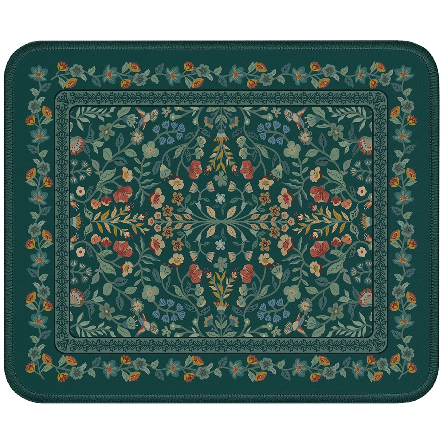 iCasso Desk Mat,Mouse Pad for Office Decor,35.4x15.7in,Deep Green | Back to School Desk Pad Mat, Anti-Slip Big Mousepad with Stitched Edges for Computer Desktop,Smooth Water-Resistant