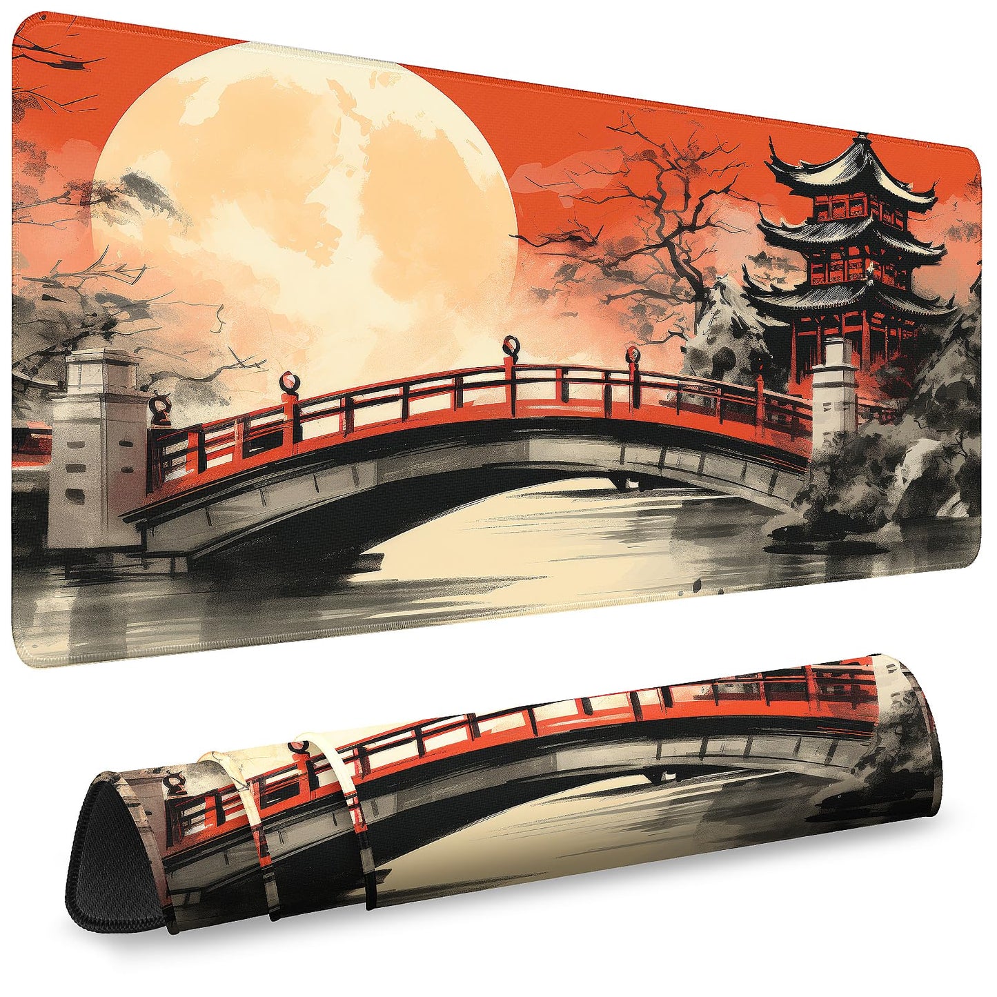 Mouse Pad Gaming - Desk Mat for Keyboard and Mouse - Large Mouse Pads for Desk, Gaming Mousepad with Non-Slip Base, Desks Pad (31.5" X 11.8") for Game, Office and Home