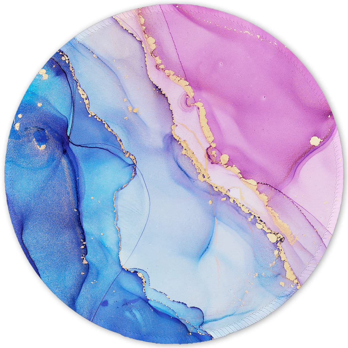 ITNRSIIET Marble Round Mouse Pad Pink Marble Customized Premium-Textured Washable Desktop Protection Mouse Mat with Non-Slip Rubber Base 7.87×7.87×0.12 inches, Pink Marble
