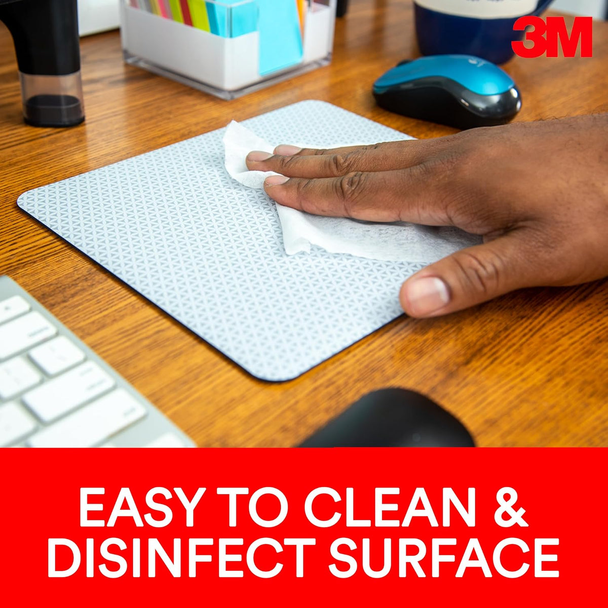 3M Precise Mouse Pad, Bitmap, 9 in x 8 in, 6 Packs/Case | Enhances the Precision of Optical Mice, Non-Skid Foam Back