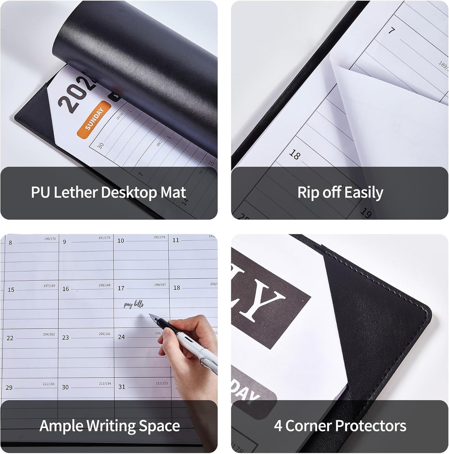 Desk Calendar 2026-2027, 22 x 17, Jun. 2026-Dec. 2027, PU Desk Pad | Academic Planner and Desktop Calendar for Teachers, Students, Home Office, Back to School Supplies, Desk Accessories