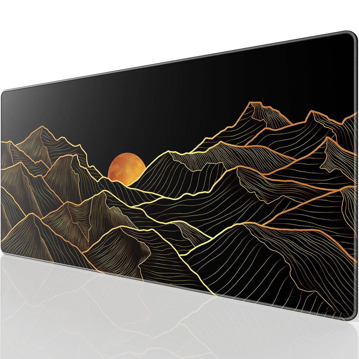 KTRIO Large Gaming Mouse Pad Desk Mat for Gamer, 31.5" x 11.8", Black, XL | Extended Size Design, Superior Micro-Weave Cloth, Non-Slip Rubber Base, Durable Stitched Edges, Water-Resistant Coating