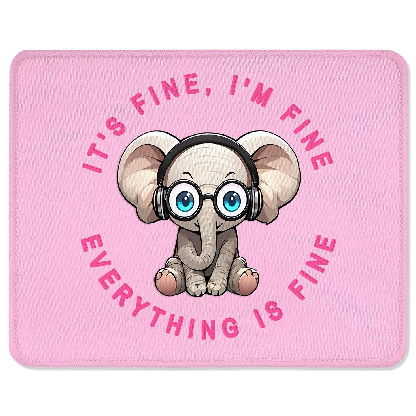 ITNRSIIET Mouse Pad with Stitched Edge Premium Textured Smooth Precise Operation Waterproof Washable Non-Slip Rubber Base Desktop Protection Mat, 10.2×8.3×0.12 inches, Palm Texture