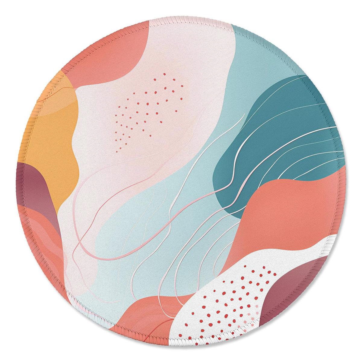 ITNRSIIET Marble Round Mouse Pad Pink Marble Customized Premium-Textured Washable Desktop Protection Mouse Mat with Non-Slip Rubber Base 7.87×7.87×0.12 inches, Pink Marble