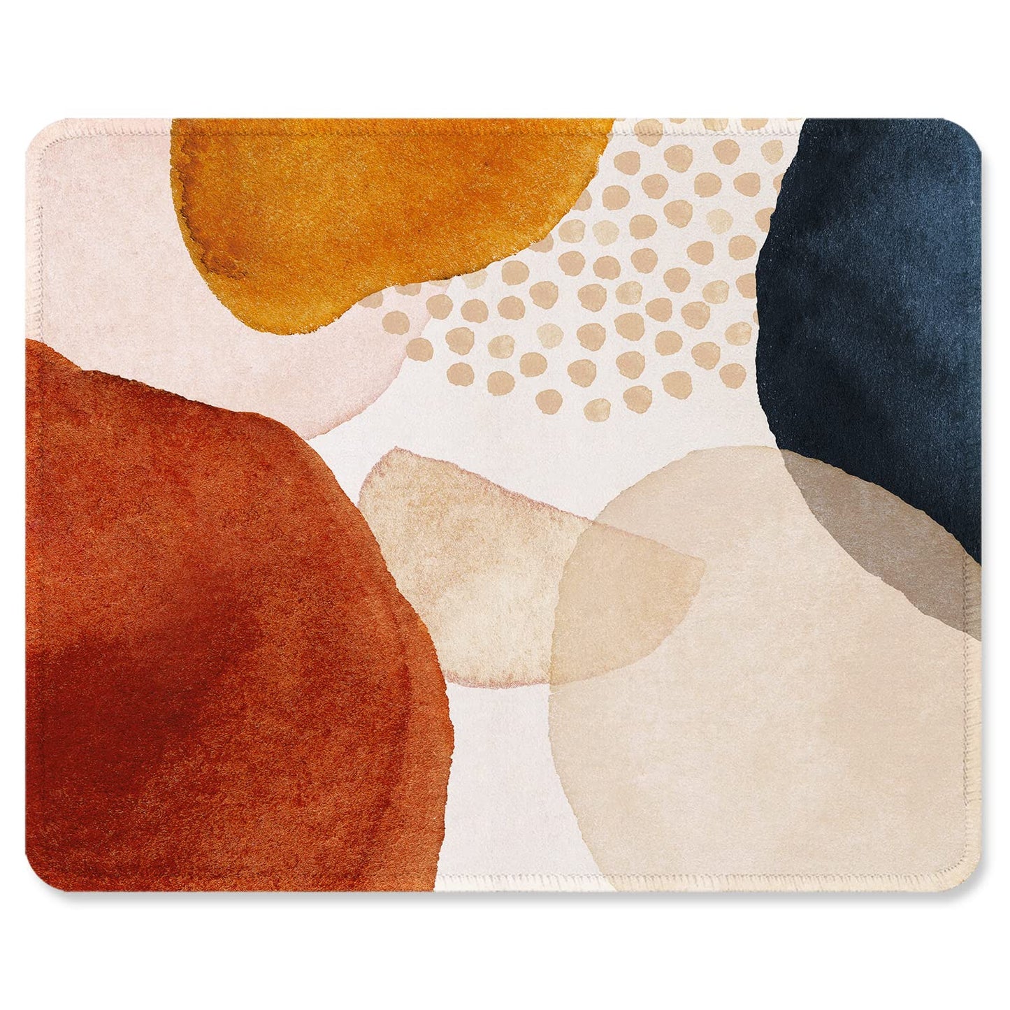ITNRSIIET Mouse Pad with Stitched Edge Premium Textured Smooth Precise Operation Waterproof Washable Non-Slip Rubber Base Desktop Protection Mat, 10.2×8.3×0.12 inches, Palm Texture